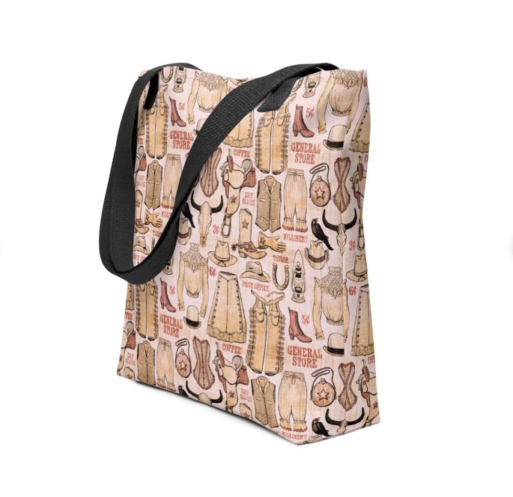 Large tote bag, allover print.